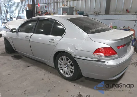 2002 BMW 745I из США, поврежденный, VIN WBAGL63402DP52555